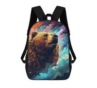sinyumoney Rainbow Bear Sky Art Print Mochila Escolar Impresa En 3D 17inch Mochila Escolar Infantil Mochilas De Viaje Mochila Informal De Moda Para Niños Y Estudiantes