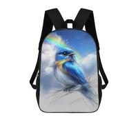 sinyumoney Rainbow Bird Sky Art Print Mochila Escolar De 17 Pulgadas Impresa En 3D Mochilas Infantiles Mochila Genial Impresa En 3D Para Niños De Primaria Y Secundaria