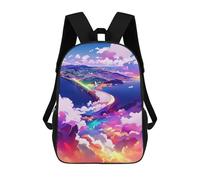 sinyumoney Rainbow Bridge Over Clouds Mochila Infantil, Mochila Escolar Para Niños, Mochila Escolar Infantil Con Estampado 3D De Dibujos Animados, Mochila De Gran Capacidad Para Niños Y Niñas 17inch