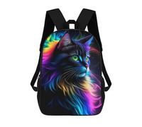sinyumoney Rainbow Cat Portrait Mochila Escolar Mochila Para Niños Impresa En 3D Mochilas Infantiles Para Niños Y Niñas Mochilas Escolares Mochilas De Viaje Para Niños 17inch