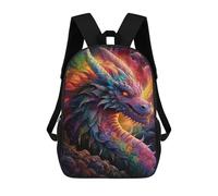 sinyumoney Rainbow Dragon in Flames Mochila Escolar Infantil Impresa En 3D Para Niños, Mochilas De Viaje De Alta Capacidad, Bolsas Para Libros, Mochila Escolar Infantil 17inch