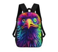 sinyumoney Rainbow Eagle Portrait Mochila Escolar De Moda Para Estudiantes, Adecuada Para Niños Y Niñas, Mochila Informal Para Viajes Al Aire Libre, Esencial Para El Día A Día 17inch