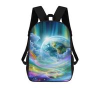sinyumoney Rainbow Earth Celestial Beauty Mochila Escolar Impresa En 3D 17inch Mochilas De Moda Para Niños, Mochilas Escolares Para Niños De Primaria Y Secundaria