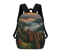 sinyumoney Rainbow Forest Valley Mochila Escolar Impresa En 3D 17inch Mochila Escolar Infantil Mochilas De Viaje Mochila Informal De Moda Para Niños Y Estudiantes