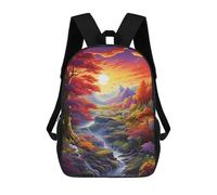 sinyumoney Rainbow Forest Waterfall Scenery Mochila Escolar, Bolso Resistente Para Portátil, Ideal Para Acampar, Aventuras Al Aire Libre Y Viajes Diarios 17inch