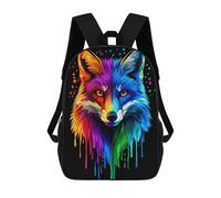 sinyumoney Rainbow Fox Pop Art Fox Co Mochila Ligera Para Aeropuerto, Estudiantes Universitarios, Niñas, Niños Y Adolescentes 17inch