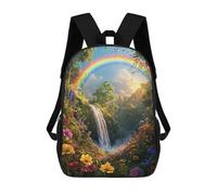 sinyumoney Rainbow Garden Fantasy Mochila Escolar De 17 Pulgadas Impresa En 3D Mochilas Infantiles Mochila Genial Impresa En 3D Para Niños De Primaria Y Secundaria