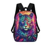 sinyumoney Rainbow Leopard in The Jungle Mochilas Infantiles Impresas En 3D, Mochilas De Moda Informales, Mochilas De Viaje Bonitas, Mochilas Informales Para Exteriores Para Niños Y Niñas 17inch