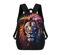 sinyumoney Rainbow Lion Mochila Escolar Impresa En 3D Para Niños Y Niñas, Mochila Escolar, Mochila De Viaje Para Niños 17inch