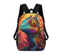 sinyumoney Rainbow Lizard in Fantasy Forest Mochila Escolar Infantil Estampada Para Adultos Y Niños, Mochila De Viaje Para El Día A Día 17inch