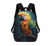 sinyumoney Rainbow Macaw in Rain Mochilas Infantiles Mochila Escolar Impresa En 3D Para Niños Mochilas De Viaje Bolsas Para Libros Para Niños 17inch Mochila Escolar