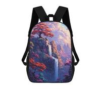 sinyumoney Rainbow Mountain Waterfall Scene Mochilas Escolares, De Viaje Y Universitarias Para Hombres, Mujeres Y Adolescentes 17inch