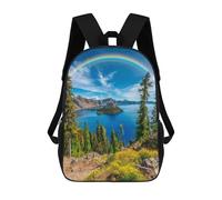 sinyumoney Rainbow Over Crater Lake National Park Mochila Escolar Grande Para Niños Para El Campus, Actividades Al Aire Libre, Viajes Y Deportes 17inch