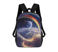 sinyumoney Rainbow Over Earth A Fantasy Scene Mochila Escolar Grande Para Niños, Niñas, Adolescentes, Hombres Y Mujeres 17inch