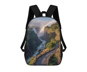 sinyumoney Rainbow Over Victoria Falls-1 Mochila Escolar, Mochila De Negocios, Mochila Impermeable Para Libros, Para Acampar, Aventuras Al Aire Libre Y Viajes Diarios 17inch