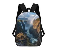 sinyumoney Rainbow Over Victoria Falls Mochila Escolar Infantil De 17 Pulgadas, Mochila Escolar Impresa En 3D Para Niños De Primaria Y Secundaria