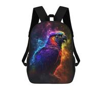 sinyumoney Rainbow Parrot in Cosmic Storm Mochila Escolar Mochilas Escolares Para Niñas Y Niños Mochila Con Bolsillo Mochila Escolar De Moda Para Niños 17inch