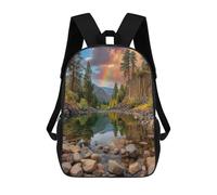 sinyumoney Rainbow Reflections in Nature Mochilas Infantiles Impresas En 3D Para Niños. Mochilas De Viaje De Moda Para Niños. Mochila Escolar Para Estudiantes De Primaria Y Secundaria.