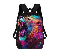 sinyumoney Rainbow Roaring Lion Mochila Infantil, Mochila Escolar Infantil, Mochilas Escolares Impresas En 3D Para Niños Y Estudiantes Adolescentes 17inch