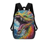 sinyumoney Rainbow Serpent in Flight Mochila Escolar De Moda Para Estudiantes, Adecuada Para Niños Y Niñas, Mochila Informal Para Viajes Al Aire Libre, Esencial Para El Día A Día 17inch