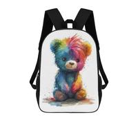 sinyumoney Rainbow Teddy Bear Mochilas Escolares Para Niños Y Niñas, Mochilas Deportivas Informales Para Primaria, Mochilas De Gran Capacidad Para Libros 17inch