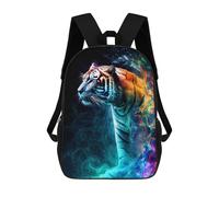 sinyumoney Rainbow Tiger Artwork Mochilas Para Niños Y Estudiantes, Mochilas Escolares Impresas En 3D, Mochilas Para Estudiantes De Primaria Y Secundaria Para Niños Y Niñas 17inch
