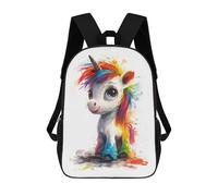 sinyumoney Rainbow Unicorn Mochila Escolar Infantil, Mochilas Impresas En 3D, Mochilas Escolares De Moda Para Niños De Primaria Y Secundaria 17inch