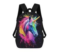 sinyumoney Rainbow Unicorn Mochila Infantil, Mochila Escolar Impresa En 3D, Mochila Para Niños Y Niñas, Mochila Escolar Ajustable Para La Escuela Primaria 17inch