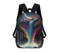 sinyumoney Rainbow Waterfall Fantasy Mochilas Para Niños Mochila Escolar Mochila Escolar Impresa En 3D Para Niños Estudiantes De Primaria Y Secundaria 17inch
