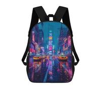 sinyumoney Rainy City Lights-1 Mochila Escolar Impresa En 3D 17inch Mochilas De Moda Para Niños, Mochilas Escolares Para Niños De Primaria Y Secundaria