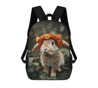 sinyumoney Rainy Day Bunny Adventure Mochila Escolar, Mochila Informal, Mochila De Día, Mochila Escolar, Mochila De Trabajo, Mochila De Viaje Para Adolescentes, Niñas, Niños, Mujeres Y Hombres 17inch