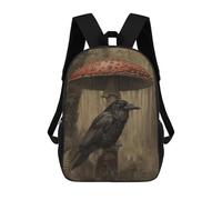sinyumoney Rainy Forest Raven-2 Mochilas Escolares Para La Escuela Secundaria, Preparatoria, Universidad Y Viajes Para Niños/niñas/adolescentes 17inch