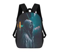 sinyumoney Rainy Night Hooded Figure -1 Mochila Escolar Infantil Estampada Para Adultos Y Niños, Mochila De Viaje Para El Día A Día 17inch