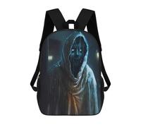 sinyumoney Rainy Night Hooded Figure Mochila Escolar Impresa En 3D Para Niños, Mochila Escolar, Mochilas De Viaje, Bolso Informal De Moda Para Niños Y Estudiantes 17inch