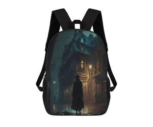 sinyumoney Rainy Night in The City Mochila Infantil, Mochila Escolar Para Niños, Mochila Escolar Infantil Con Estampado 3D De Dibujos Animados, Mochila De Gran Capacidad Para Niños Y Niñas 17inch