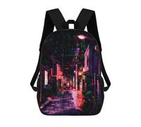 sinyumoney Rainy Nights Mochila Escolar Resistente Al Agua, Mochila De Viaje, Bolsa Para Computadora Para La Escuela/trabajo/viajes 17inch
