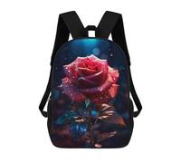 sinyumoney Rainy Red Rose Flower Mochila De Día Mochila De Negocios Mochila Impermeable Para Libros Para Hombres/mujeres 17inch