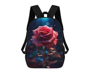 sinyumoney Rainy Red Rose Flower Mochila De Día Mochila De Negocios Mochila Impermeable Para Libros Para Hombres/mujeres 17inch