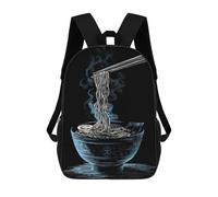 sinyumoney Ramen Bowl with Chopsticks Mochilas Infantiles Escolares Impresas En 3D, Mochilas Para Niños, Mochilas De Viaje Para Niños Y Niñas, Mochilas Escolares Para Niños 17inch