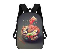 sinyumoney Ramen Japan Neon Mochilas Para Niños Mochila Escolar De Moda Mochila Escolar Impresa En 3D Para Niños Estudiantes De Primaria Y Secundaria 17inch