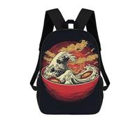 sinyumoney Ramen Japanese Food Mochila Escolar Infantil Impresa En 3D Para Niños, Mochilas De Viaje, Bolsas Para Libros Para Niños Estudiantes De Primaria 17inch