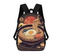 sinyumoney Ramen Japanese Food Mochila Escolar Para Niños De 17 Pulgadas, Mochila Informal De Viaje Para Niños Y Niñas, Mochila De Gran Capacidad Para El Día A Día 17inch