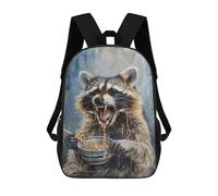 sinyumoney Ramen Noodles Raccoon Eat Mochila Escolar, Mochila Para Portátil, Mochila Para Camping, Aventuras Al Aire Libre Y Viajes Diarios 17inch