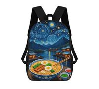sinyumoney Ramen Starry Night Mochilas Infantiles Impresas En 3D Para Niños. Mochilas De Viaje De Moda Para Niños. Mochila Escolar Para Estudiantes De Primaria Y Secundaria.