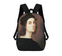 sinyumoney Raphael Self Portrait Mochila Escolar Grande Resistente Al Agua Para Portátil Para Niños/niñas/adolescentes 17inch