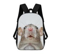 sinyumoney Rat Face Mochila Escolar Infantil De 17 Pulgadas, Mochila Escolar Impresa En 3D Para Niños De Primaria Y Secundaria