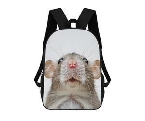 sinyumoney Rat Face Mochila Escolar Infantil De 17 Pulgadas, Mochila Escolar Impresa En 3D Para Niños De Primaria Y Secundaria
