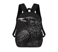 sinyumoney Raven Black Retro Mochilas Escolares Para Ordenador Para El Colegio/trabajo/viajes Para Niñas, Niños Y Adolescentes 17inch
