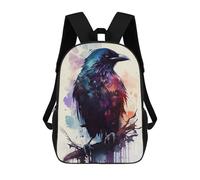 sinyumoney Raven Colorful Mochila Escolar Para Niños Mochila Escolar Impresa En 3D Mochila Escolar De Moda Para Niños De Primaria Y Secundaria 17inch