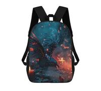 sinyumoney Raven in Candle Light Mochila Infantil, Mochila Escolar Impresa En 3D, Mochila Para Niños Y Niñas, Mochila Escolar Ajustable Para La Escuela Primaria 17inch